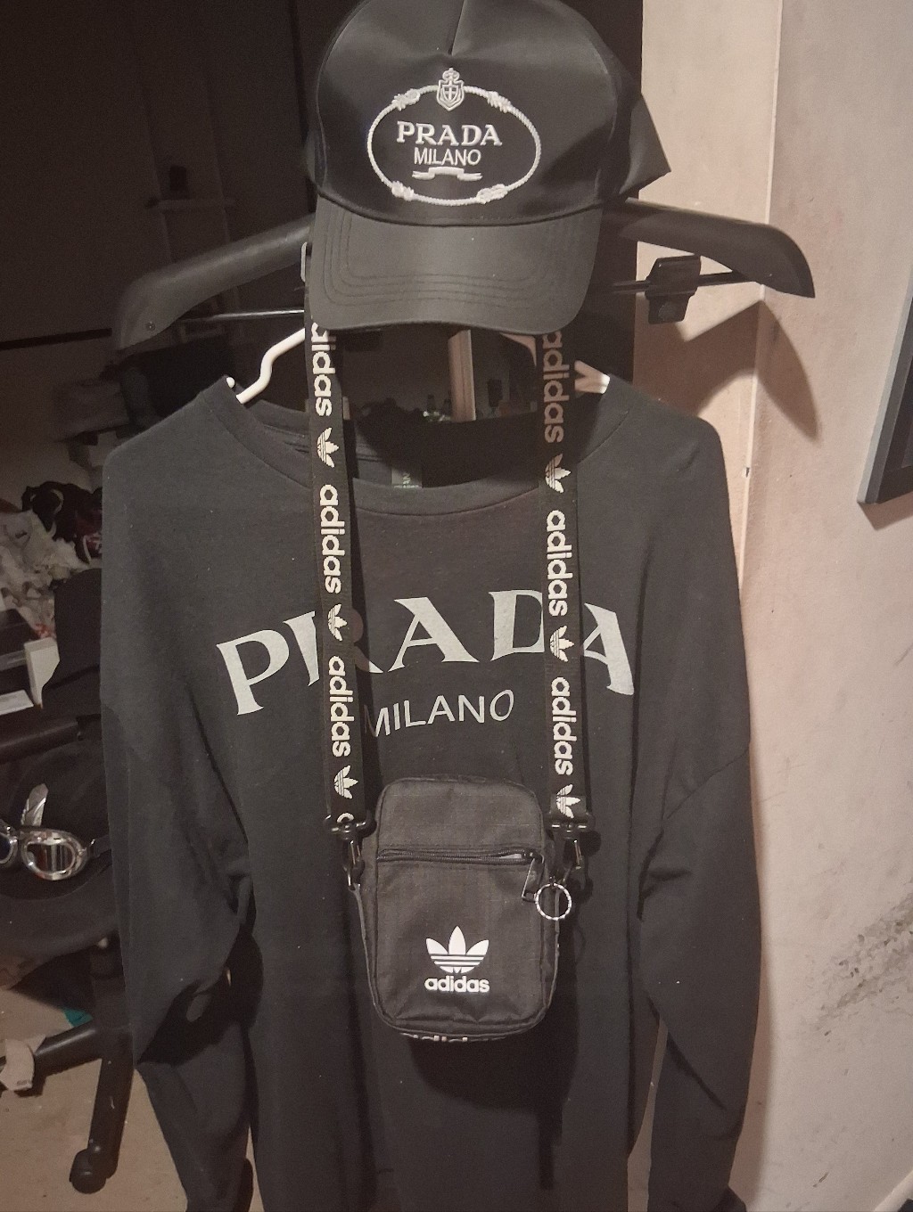 Authentic Prada Cap / With Free Logo Printed T Shirt